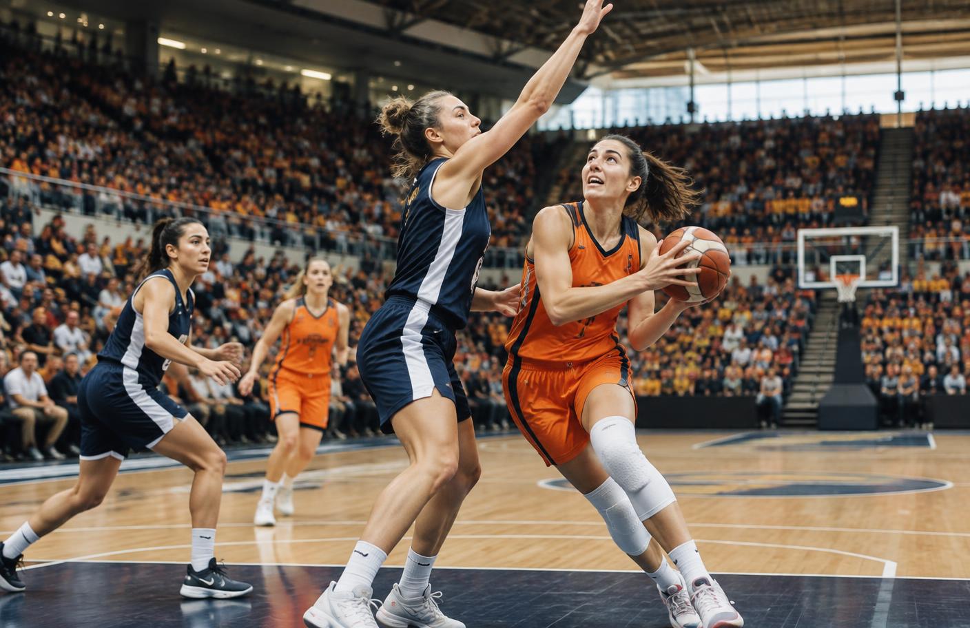 Partido de baloncesto femenino en Valencia